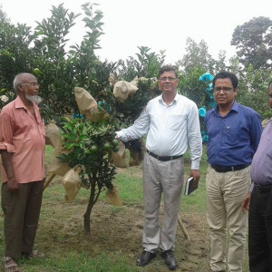 Visitors with Farmer